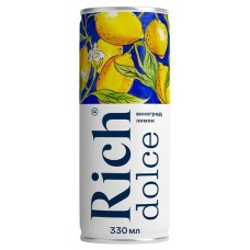 Напиток сокосодержащий Rich dolce газированный виноград лимон, 330 мл