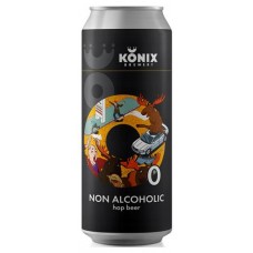 Пиво светлое Konix Brewery Moose just moose безалкогольное нефильтрованное, 0,45 л