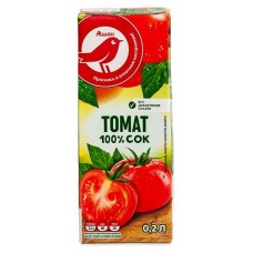 Купить Сок томатный Auchan Красная Птица с солью, 200 мл