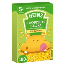 Каша безмолочная Heinz низкоаллергенная кукурузная с 5 мес., 180 г