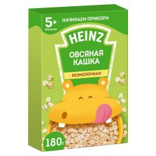 Купить Каша овсяная Heinz Первая безмолочная с пребиотиками от 5 мес, 180 г