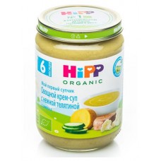 Крем-суп овощной HiPP с нежной телятиной с 6 мес., 190 г