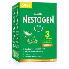 Молочко Nestogen 3 с пребиотиками и лактобактериями с 12 мес, 600 г