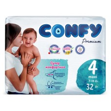 Подгузники Confy Premium Maxi, размер 4 7-14 кг, 32 шт