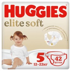 Подгузники Huggies Elite Soft 5 12-22кг, 42 шт