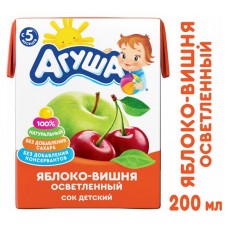 Сок «Агуша» Яблоко и вишня с 5 месяцев, 200 мл