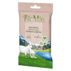 Влажные салфетки BioMio с экстрактом хлопка для детей и взрослых BioMio, 15 шт