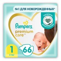 Подгузники Pampers Premium Care Размер 1 2-5кг, 72 шт