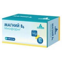 БАД «Миофарм» Магний В6 таблетки 750 мг, 60 шт