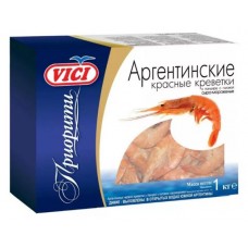 Креветки Приорити Аргентинские VICI красные в панцире с головой, 1 кг