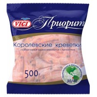 Креветки варено-мороженные VICI Королевские в панцире 30/40, 500 г