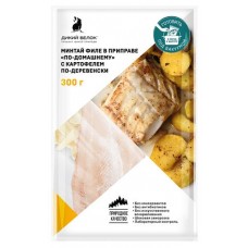Минтай филе «Дикий Белок» с картофелем по-деревенски в приправе по-домашнему, 300 г