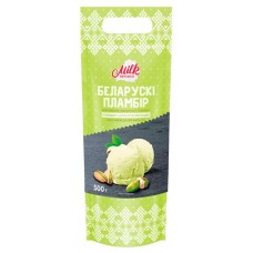 Мороженое пломбир Milk Republic Беларускi пламбiр с ароматом фисташек 15%, 500 г