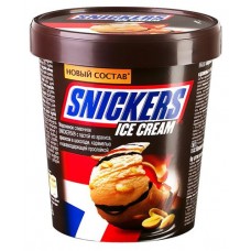 Мороженое сливочное MARS Snickers с арахисом в шоколаде с карамелью ведро, 340 г