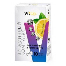 Бад «Две Линии» VitUp Витаминный комплекс источник энергии и иммунитета со вкусом лимона, 10 шт