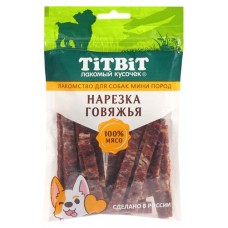 Лакомство для собак TITBIT нарезка говядины, 70 г