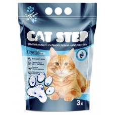 Наполнитель для кошачьего туалета Cat Step Crystal Blue cиликагель, 3 л