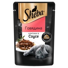 Влажный корм для кошек Sheba Ломтики в соусе с говядиной, 75г