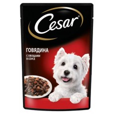 Купить Консервированный корм для собак Cesar с говядиной и овощами в соусе, 85 г
