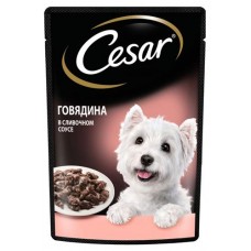 Купить Консервированный корм для собак Cesar с говядиной в сливочном соусе, 85 г