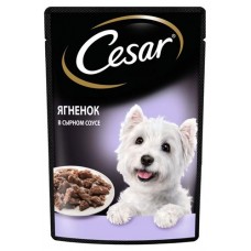 Купить Консервированный корм для собак Cesar с ягненком в сырном соусе, 85 г