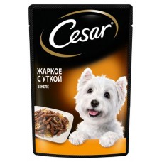 Купить Консервированный корм для собак Cesar жаркое с уткой в желе, 85 г