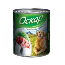 Влажный корм для собак «Оскар» с говядиной и индейкой, 750 г