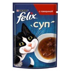 Влажный корм для кошек Felix с говядиной в соусе, 48 г