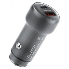 Автомобильное зарядное устройство Qumo All QC/PD, USB + Type C, серый