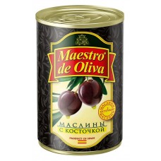 Маслины Maestro de Olivia с косточкой, 280 г