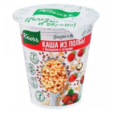 Каша из полбы Knorr моментального приготовления с ягодами фундуком и льном, 45 г