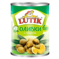 Оливки LUTIK с лимоном, 280 мл