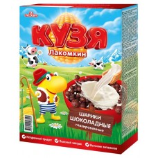 Готовый завтрак «Русскарт» КУЗЯ Лакомкин шарики шоколадные глазированные, 215 г