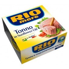Филе тунца RIO MARE в подсолнечном масле, 160 г