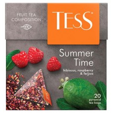 Чайный напиток Tess Summer Time с ароматом малины и фейхоа, 20х1,8 г
