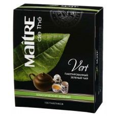 Чай зеленый Maitre de The Классический, 100 пакетиков