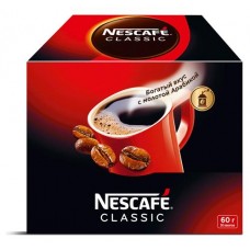 Кофе растворимый Nescafe Classic с добавлением молотого кофе, 30x2 г