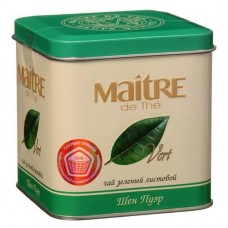 Чай зеленый MAITRE de Thé Шен Пуэр листовой, 90 г