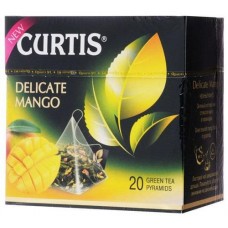 Чай зеленый Curtis Delicate Mango в пирамидках, 20х1.8 г