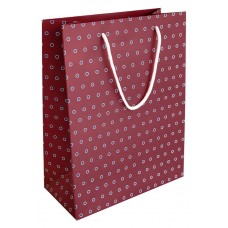 Пакет подарочный Be Smart Men's pattern бордовый, 25х32 см