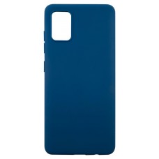 Чехол mObility для Samsung A51 soft touch синий