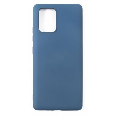 Чехол mObility для Samsung Galaxy S10 Lite soft touch синий