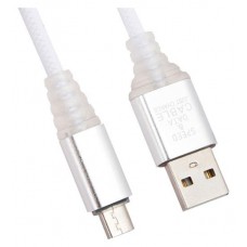 Купить USB кабель Liberty Project Micro USB Змея LED TPE белый