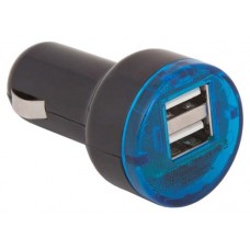 Купить Автомобильное зарядное устройство DIIN с двумя USB выходами черное