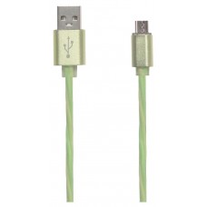 USB кабель "LP" Type-C Косичка 1 м. (зеленый)
