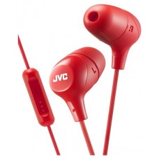 Наушники JVC HA-FX38M с микрофоном и пультом красные
