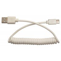 USB кабель "LP" Type-C Спираль 1 м. (белый)