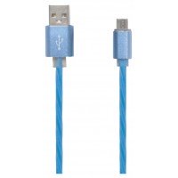 USB кабель "LP" Type-C Косичка 1 м. (голубой)