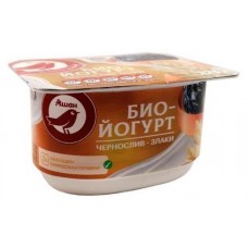 Йогурт Auchan Красная Птица чернослив/злаки 2%, 125 г