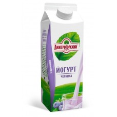 Йогурт питьевой «Дмитрогорский продукт» Черника 1,5%, 450 г